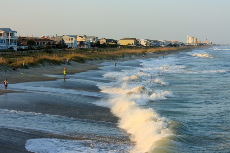 morning on kure beach in north carolina