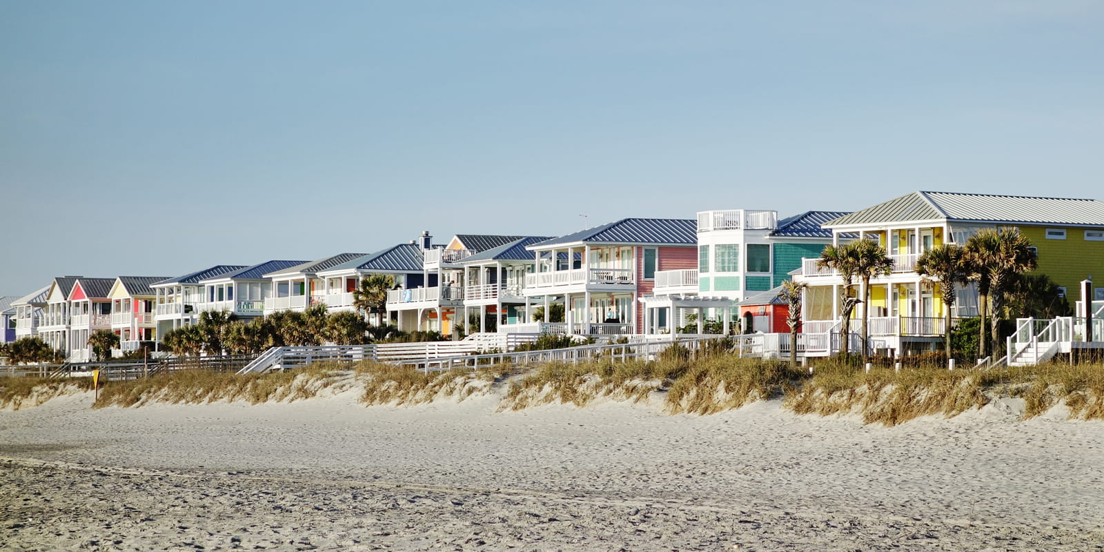 homes along a North Carolina beach